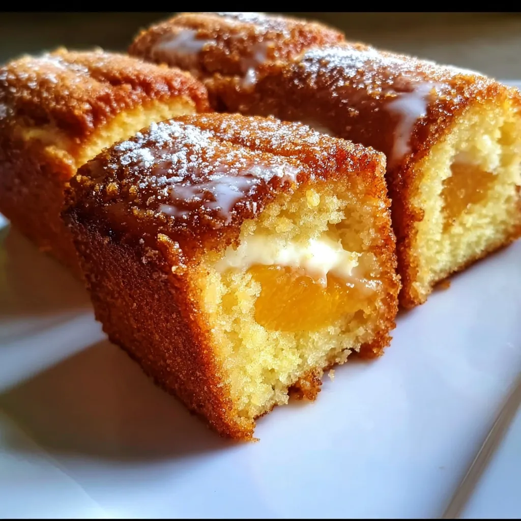 Homemade Peach Cobbler Pound Cake Twinkies with Sweet Cinnamon Cream Filling
